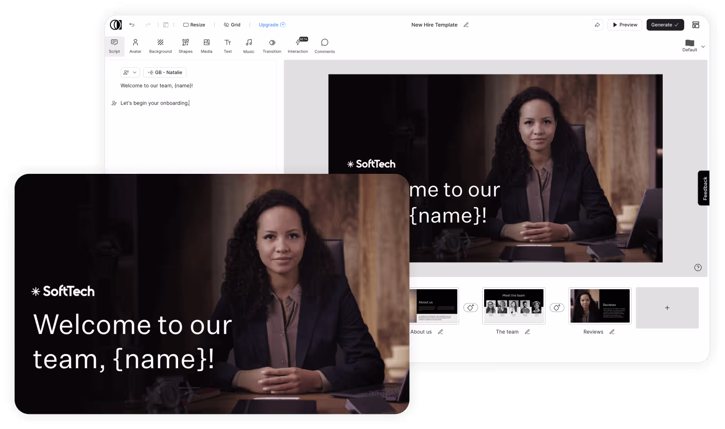 Colossyan API interface — automate video creation